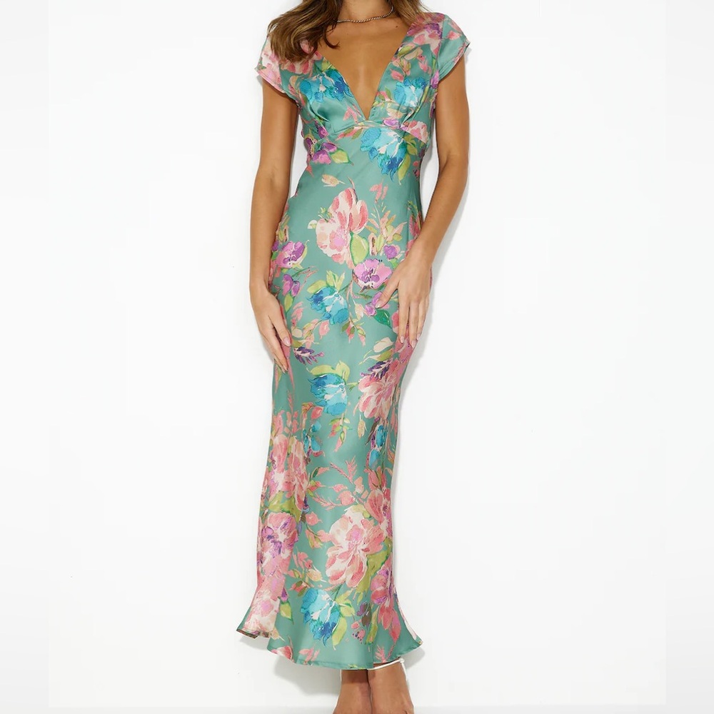 Floral Satin Dress